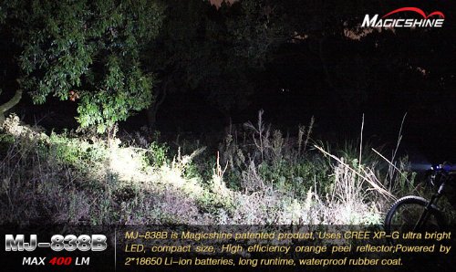 Magicshine MJ-838B Rechargeable LED Front Bike Light 400 Lumen