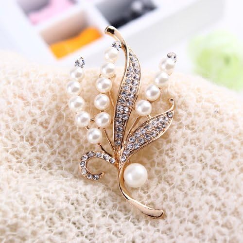 JADE Olines classic Fashion Brooches Golden Plated Flashing Rhinestones Crystals Pearls Flower Leaves Brooches Pin Clips