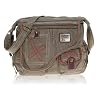 ELEPHANT Schultertasche SYLT Handtasche Messenger gewachstes Nylon // OLIV