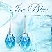 LadyColour Ice Blue Swarovski Crystals Drop & Dangle Pierced Earrings,Women Fashion Jewelry,Great Christmas Gifts,Valentines Gifts,Birthday Gifts