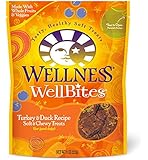 Wellness WellBites Turkey & Duck Natural Soft Dog Treats, 8-Ounce Bag