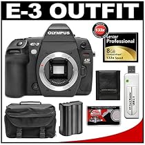 Olympus E-3 Digital SLR Camera with 8GB Lexar CF Memory Card + BLM-1 Battery + Case + Cameta Bonus Accessory Kit