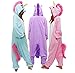 Adult Unisex Blue Unicorn Animal Kigurumi Onesies Pajamas Cosplay Birthday Party Wear