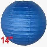 Navy Blue Chinese/Japanese Paper Lantern/Lamp 14″ Diameter – Just Artifacts Brand