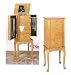 Jewelry : All new item Queen Anne style jewelry armoire in light oak finish