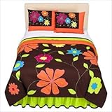 Valley of Flowers Comforter Set in Bright Multi Size: Full/Queen