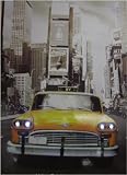 51ejiPaTQaL. SL160  New York Yellow Taxi Scene   Monochrome Black & White with Yellow Cab   LED Lit Picture inc Coca Cola Sign   Mains Power Adapter included Reviews