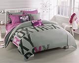 Roxy Pink Graphic Logo Cotton 200 Thread Count Teen Girls Sheet Set