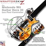 Chrome Drip on Fire Skin by WraptorSkinz TM fits Nintendo Wii Guitar Hero I ....