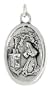 Sterling Silver Mary Magdalene Medal Pendant 15/16" X 5/8" (24 mm X 16 mm).
