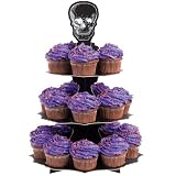 Wilton 1512-135 Halloween CupCake Stand and Holder With Skulls 3TIER