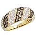 14k Gold Ladies' Dome Diamond Ring w/ Rhodium