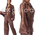 Womens charmeuse satin pajama pant set