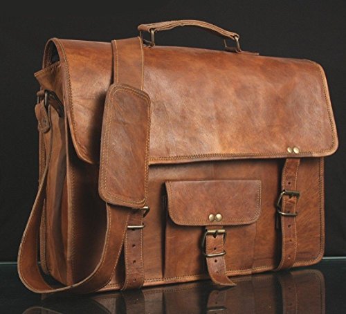 Handmadecart Leather Messenger Bag for Men and Women (15 inch)