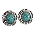 Yazilind On Sale! Retro Rimous Tibetan Sliver Turquoise Round Clip on Earrings Girls