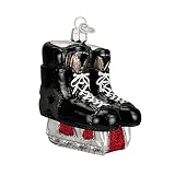 Old World Christmas Hockey Skates Glass Blown Ornament