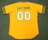 OAKLAND ATHLETICS 1970's Majestic Cooperstown Throwback Home Jersey Customized with Any Name & Number(s), MEDIUM
