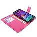 Samsung Galaxy Note 4 Case-Cellularvilla Pu Leather Wallet Card Flip Open Pocket Case Cover Pouch For Samsung Galaxy Note 4 SM-N910S / Note 4 SM-N910C (Pink Glitter)