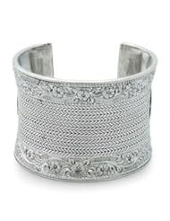Sterling silver cuff bracelet, Jasmine Beauty - Hand Made Sterling Silver Cuff Bracelet