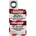 Brady Padlock "Danger" Tag, Vinyl, 3" Height, 2" Width