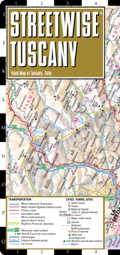 Streetwise Tuscany Map Laminated Folding