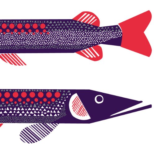 Ideal Home Range 20 Count Boston International 3-Ply Paper Cocktail Napkins, Marimekko Hauki