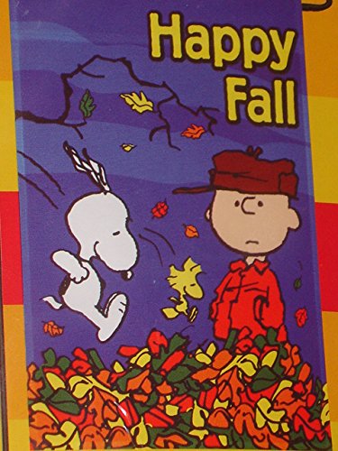 Peanuts Happy Fall Small Flag with Snoopy and Charlie Brown New