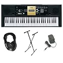 Yamaha YPT220 61 Key Personal Keyboard with AC Adapter, Deluxe Keyboard Stand and Professional Headphones