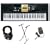 Yamaha YPT220 61 Key Personal Keyboard with AC Adapter, Deluxe Keyboard Stand and Professional Headphones