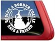 Rescue A Border Collie Save A Friend ~ Border Collie Vinyl Window Auto Decal Sticker
