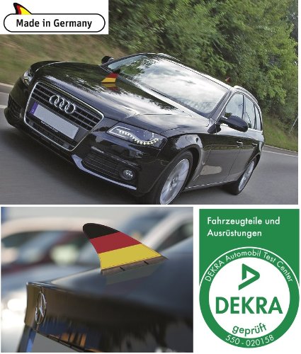 Deutschland-Fanflosse fürs Auto – magnetisch, DER Hingucker, made in Germany & DEKRA geprüft bis 180km/h