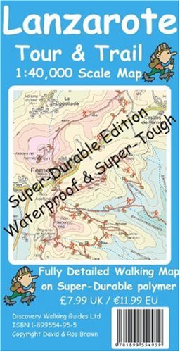 City Travel Guides Discounted  Used : Lanzarote Tour and Trail Super-durable Map (Discovery Walking Guides)
