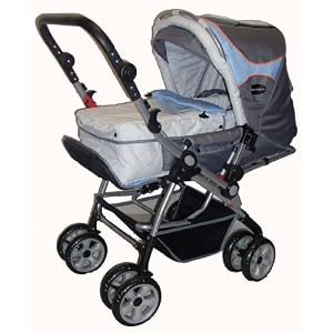 Zekiwa 443140 - Kombi Kinderwagen Taifun mit Tragenest, Grey