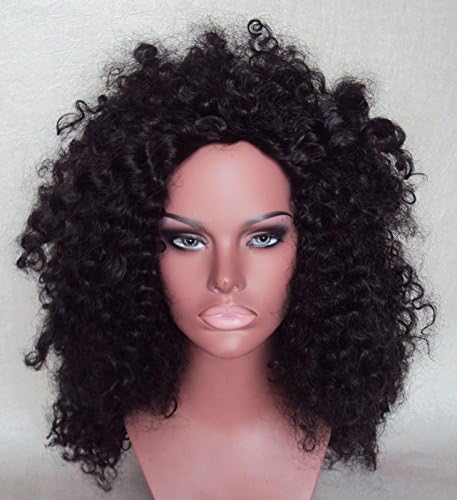 Deluxe Long Black Afro Nicki Minaj Style Fashion 1970's Funky Fashion Wig