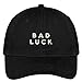 Trendy Apparel Shop Bad Luck Embroidered Soft Low Profile Adjustable Cotton Cap - Black