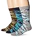 K. Bell Socks Men's Digital Camo Crew Socks, Blue/Brown/Grey, Sock Size:10-13/Shoe Size: 6-12 (Pack of 3)