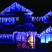 LEDWholesalers 16.4 Feet 120 LED Icicle Christmas Holiday Lights with Green Wire, blue, 2064BU