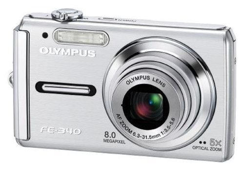 Childrens Toyshop  Electronics : Olympus FE-340 Digital Camera - Silver (8.0MP, 5x Optical Zoom) 2.7" LCD
