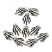 BeeSpring Vintage Silver Skeleton Hand Nail Decorations for Nail Art Designs(10Pcs)