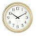Chaney Instruments 18-Inch Gold tone Wall Clock with Set & Forget Technology