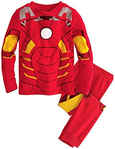 LaLaMa Little Boys' Cartoon Hero Comic Tops & Pants Sleepwear 2 Pcs Sets