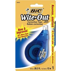 BIC EZ Correct Correction Tape 1pk - Whi (WOTAPP11-Whi)