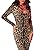 YeeATZ Sexy Animal Print Pleated Back Midi Dress