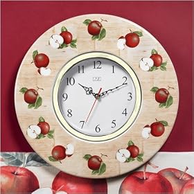 Apple Wood Wall Clock