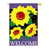 Welcome Sunflower Decorative Banner