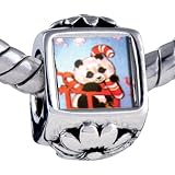 Pugster Pandora Style Bead Christmas Panda Beads Fits Pandora Bracelet