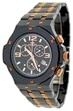 Oniss #ON8106-MRG1 Men's Black Rose Gold Trim Ceramic Sports