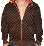 SHMACK Fendi Mens Hoodie Hooded Sweatshirt Jacket Shirt Dark Brown