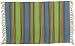 100% Cotton Flat Weave Blue and Green Rug Striped 2 X 3