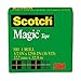 Scotch 810121296 Magic Tape, 1-Inch Core, 1/2-Inch x1296-Inch, 1/PK, Transparent